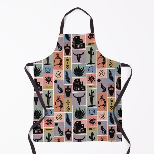 Item preview, Southwestern Tribal Pattern - Feather, Kokopelli, Wolf, and Agave Silhouettes designed and sold by chrisdembinski.