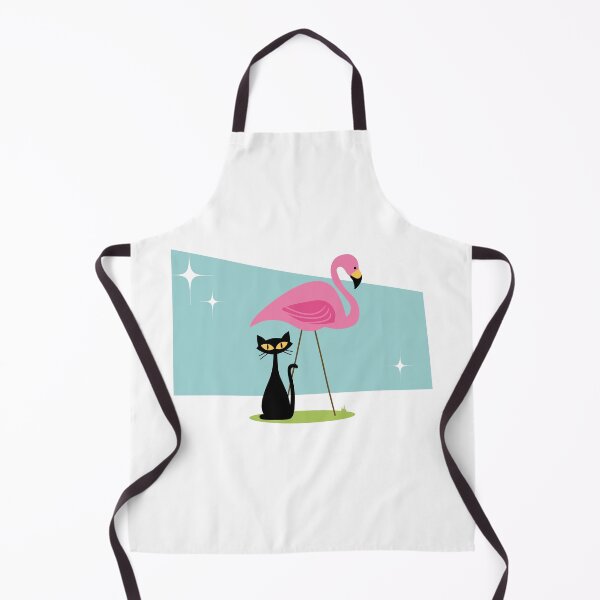 Item preview, Mid Century Modern Flamingo and Cat designed and sold by magicbeanbuyer.