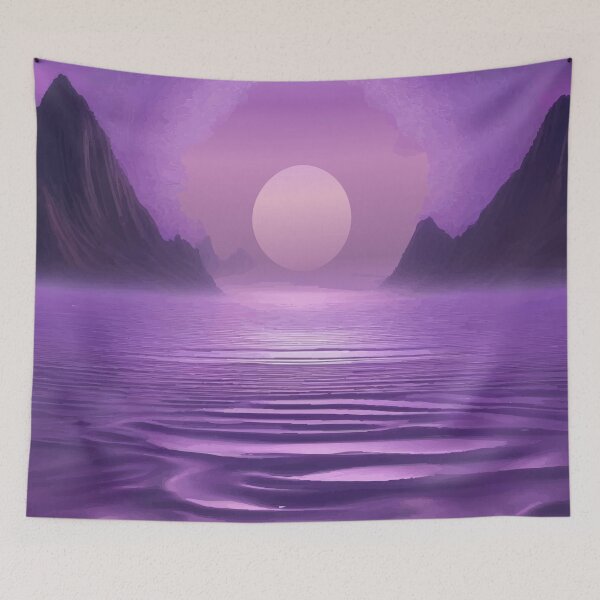 Item preview, Violet Eternity: Moonrise on the Mystic Sea designed and sold by AbstractAnom.