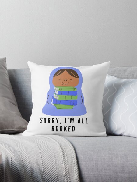 Item preview, Sorry, I'm all booked - happy blue reading burrito designed and sold by CreativeStrand.