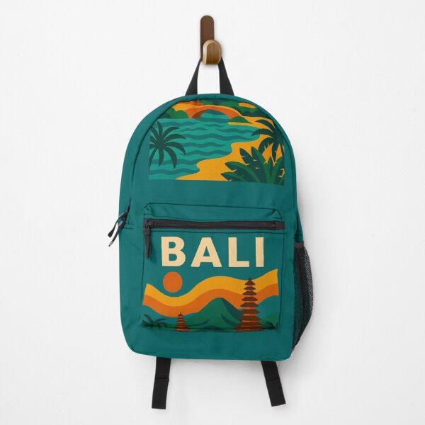 Item preview, Vintage Bali Indonesia Travel Poster – Retro Tropical Temples, Palms & Island Paradise Wall Art designed and sold by Bored Duck.