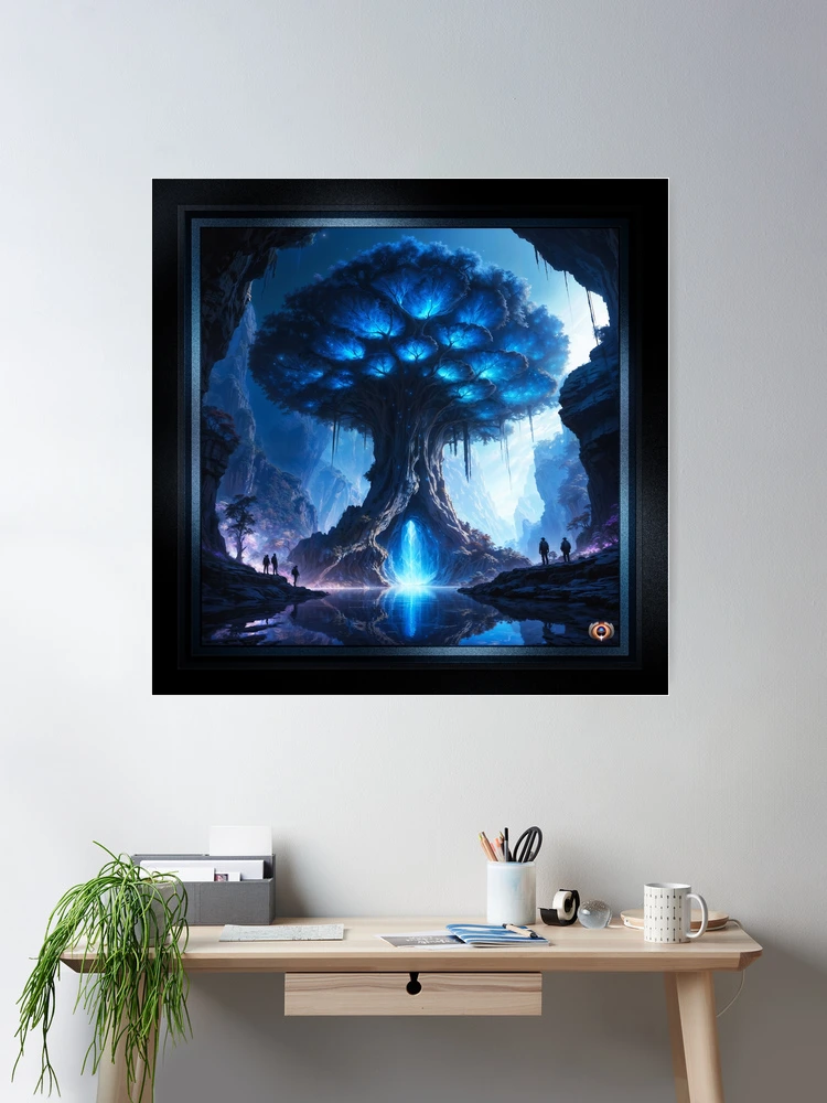 Discovery Of The Forest Treasure, The Sacred Tree Of Light AI Concept Art by Xzendor7 2 Discovery Of The Forest Treasure, The Sacred Tree Of Light Captivating AI Concept Art by Xzendor7 Wall Decor Poster Art Print