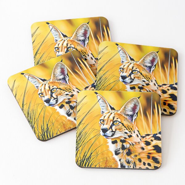 Item preview, African Serval Art designed and sold by Health And Fitness Posts e-Store.