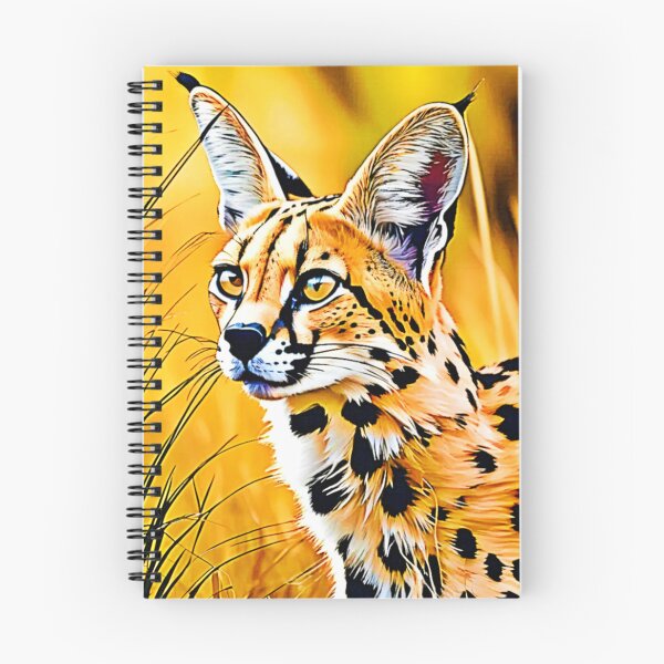 Item preview, African Serval Art designed and sold by Health And Fitness Posts e-Store.