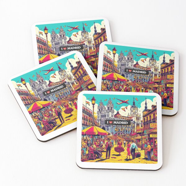 Item preview, Madrid City Comic Style Design - Perfect for Travel Lovers & Vacation Accessories designed and sold by knalpot-design.