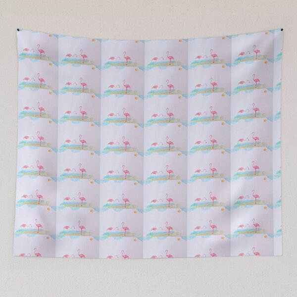 Item preview, Watercolour On Paper Flamingo Explore Love designed and sold by Sundayarty.