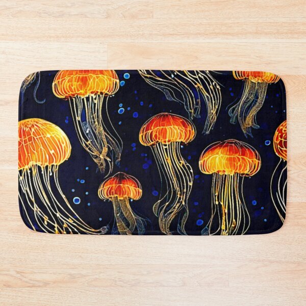 Item preview, Glowing Ocean Jellyfish Art designed and sold by Health And Fitness Posts e-Store.