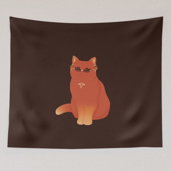 Item preview, Meowuika (Genshin Impact Mavuika as a cat)  designed and sold by ugh-lines.