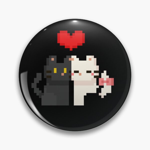 Item preview, Two Pixel Cats in Love designed and sold by SilentStyle.