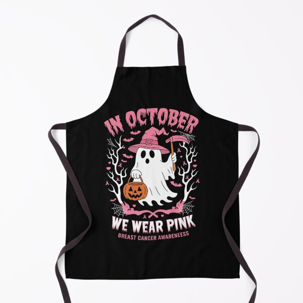 Item preview, Halloween Ghost We Wear Pink Breast Cancer Awareness October designed and sold by Moad Fahim.