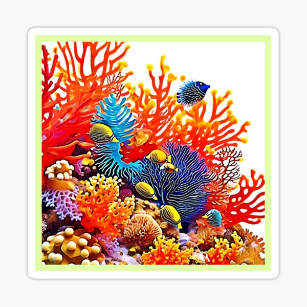 Item preview, Colorful Underwater Sea Life Design  designed and sold by Health And Fitness Posts e-Store.