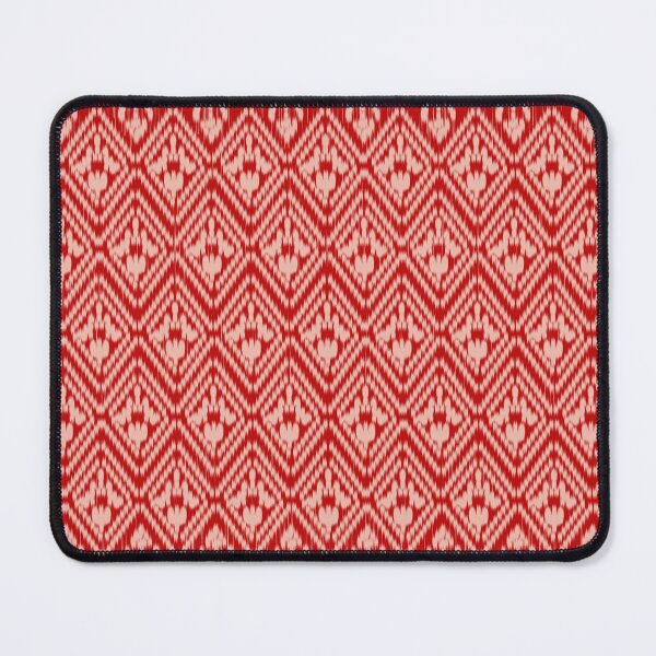Item preview, Elegant Thai Ikat – Soft Red and Cream Traditional Pattern with Floral Geometry designed and sold by Mondee Shop.