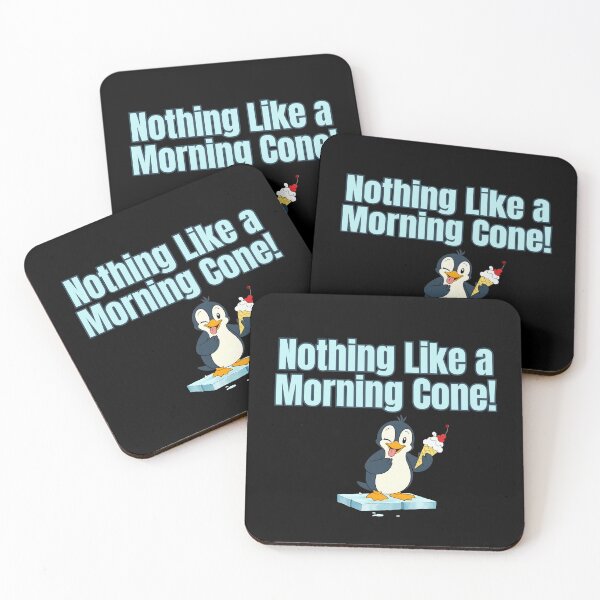 Item preview, Funny Penguin with Ice Cream Cone - Morning Chill Vibes, Ice Bath designed and sold by IceBathDESIGNS.