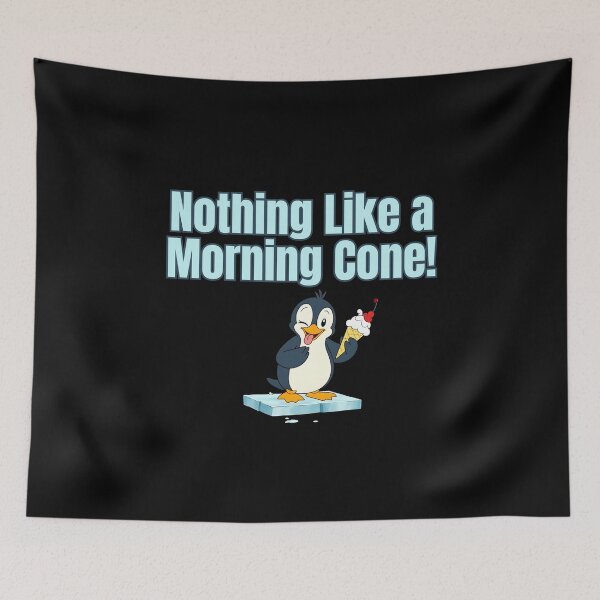 Item preview, Funny Penguin with Ice Cream Cone - Morning Chill Vibes, Ice Bath designed and sold by IceBathDESIGNS.