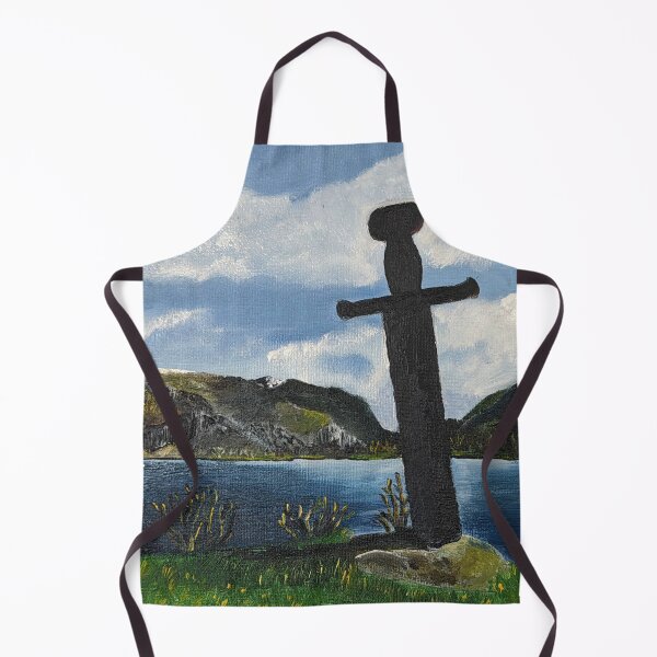 Artikelvorschau, Excalibur Schwert, Llanberis Wales, Ölgemälde, walisische Landschaft entworfen und verkauft von Andy Maffo Makes Art.