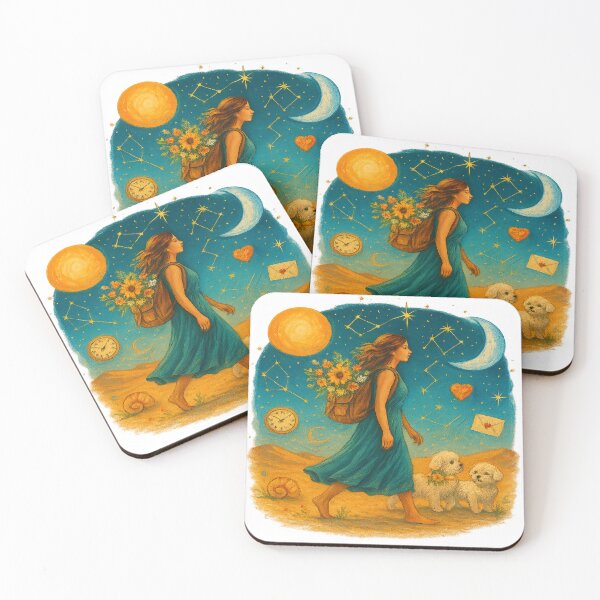 Item preview, "She Walks the Desert with Flowers and Light" designed and sold by SoulPrints by Beata.