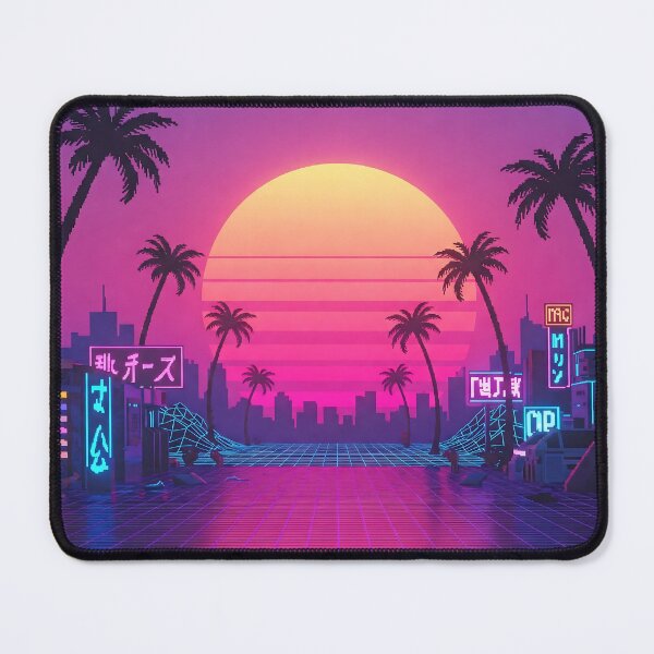 Item preview, Vaporwave Aesthetic Art with Sunset and Palm Trees designed and sold by javastocks.