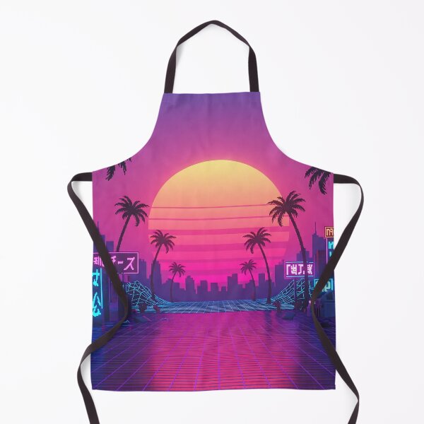 Item preview, Vaporwave Aesthetic Art with Sunset and Palm Trees designed and sold by javastocks.