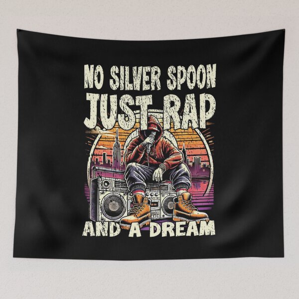 Item preview, NO SILVER SPOON JUST RAP AND A DREAM hip hop beat box road to success  designed and sold by Jt41.