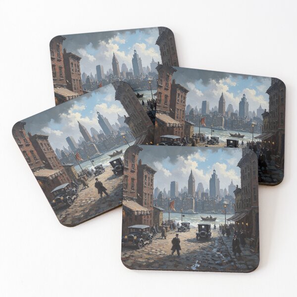 Item preview, New York in the 1800s vintage art designed and sold by Vintage Designs +.