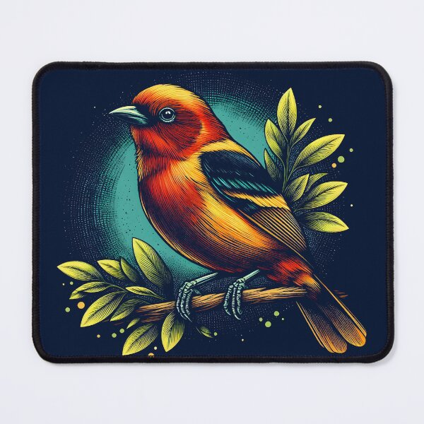 Item preview, Flame-colored Tanager 4 designed and sold by theAVIARY7.