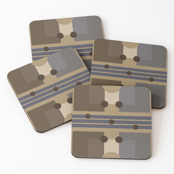 Item preview, B1VS - Brown Sqaure Shapes Seamless Pattern designed and sold by CocoLuneDesigns.