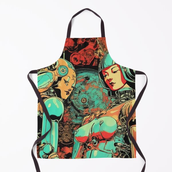 Item preview, Robot Shunga Retro Mid-century Imitation Japanese Erotica #196 designed and sold by NickWhittleArt.