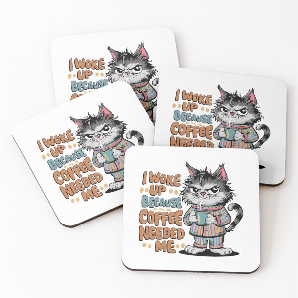 Item preview, My Coffee Needed Me - Funny Sleepy Cat Morning Person  designed and sold by Moad Fahim.