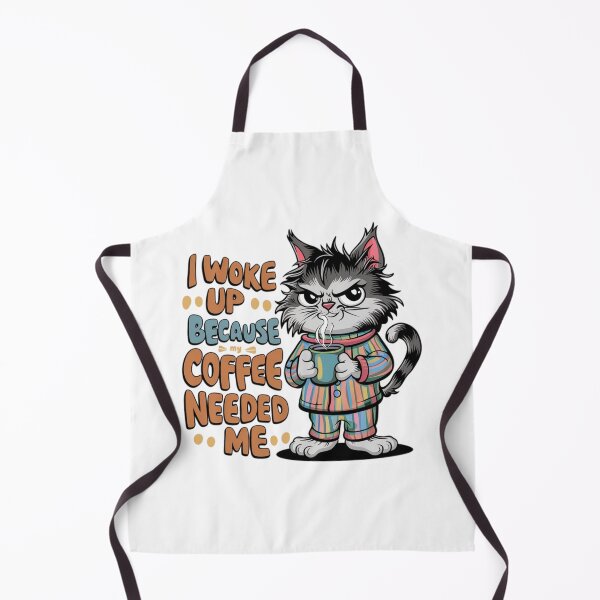 Item preview, My Coffee Needed Me - Funny Sleepy Cat Morning Person  designed and sold by Moad Fahim.
