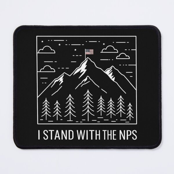 Item preview, Stand With the NPS Mountain and Forest Line Art designed and sold by Alex Songs.