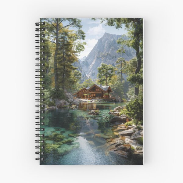 Item preview, Tranquil Lake Cabin in Mountain Forest Paradise designed and sold by IdeaSmith.