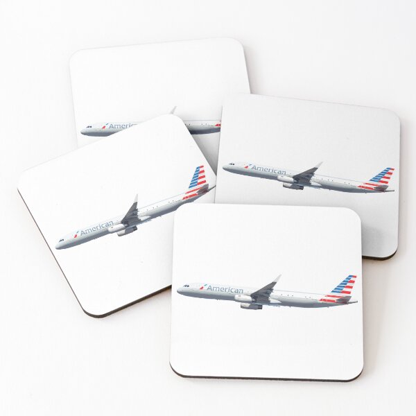 Item preview, American A321 Plane Abstract Illustration designed and sold by AddiK-Art.