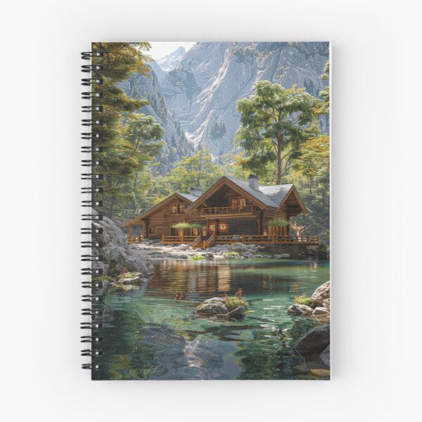 Aperçu de l'œuvre Chalet de montagne confortable près du lac Emerald dans la forêt sauvage créée et vendue par IdeaSmith.