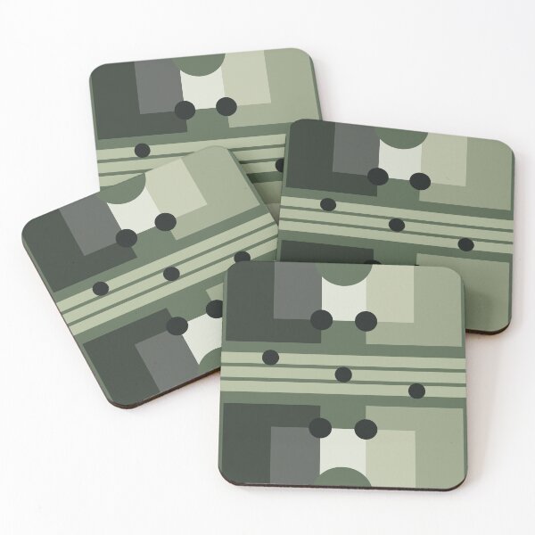 Item preview, D1VS - Green Sqaure Shapes Seamless Pattern designed and sold by CocoLuneDesigns.