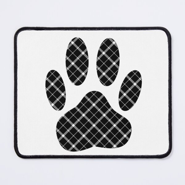 Item preview, Black And White Tartan Dog Paw Print designed and sold by Almdrs.