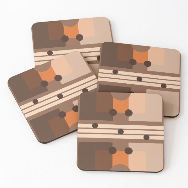 Item preview, C1VS - Brown and Orange Sqaure Shapes Seamless Pattern designed and sold by CocoLuneDesigns.