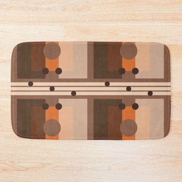 Item preview, C1VS - Brown and Orange Sqaure Shapes Seamless Pattern designed and sold by CocoLuneDesigns.