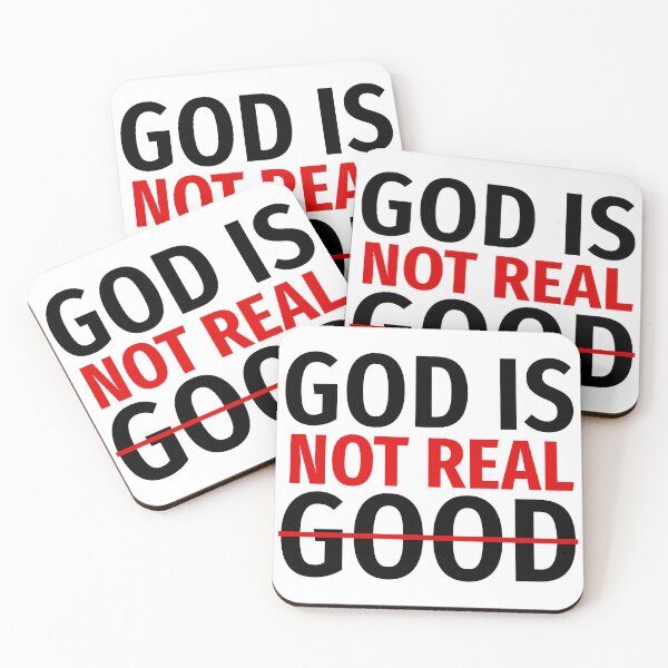 Item preview, God is not real atheist design  designed and sold by Rachel the Artist .