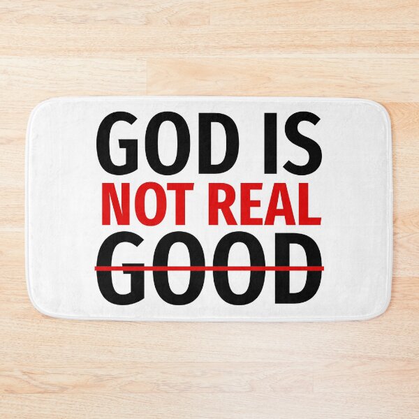 Item preview, God is not real atheist design  designed and sold by Rachel the Artist .
