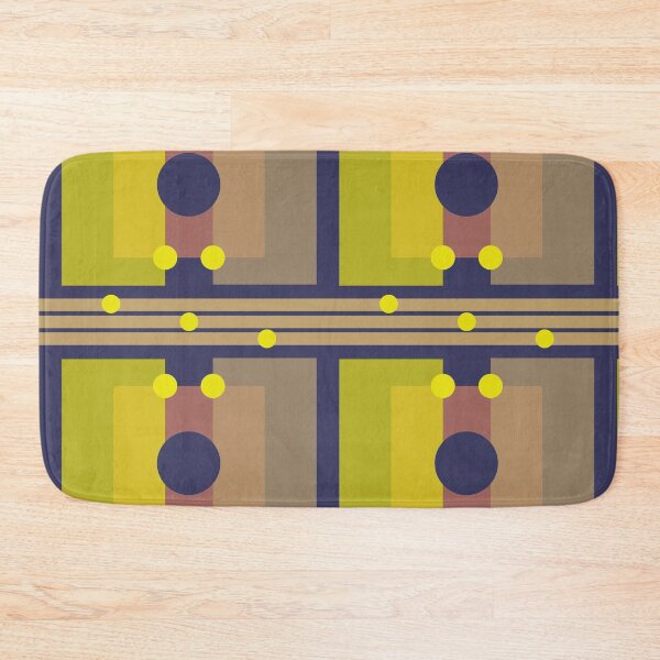 Item preview, F1VS - Yellow and Blue Sqaure Shapes Seamless Pattern designed and sold by CocoLuneDesigns.