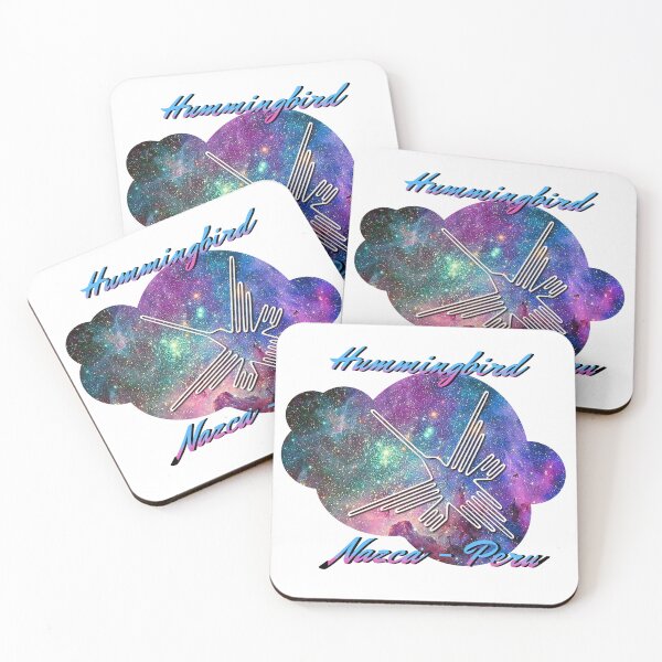 Item preview, Hummingbird Nazca lines in a nebula background designed and sold by SukoB34.