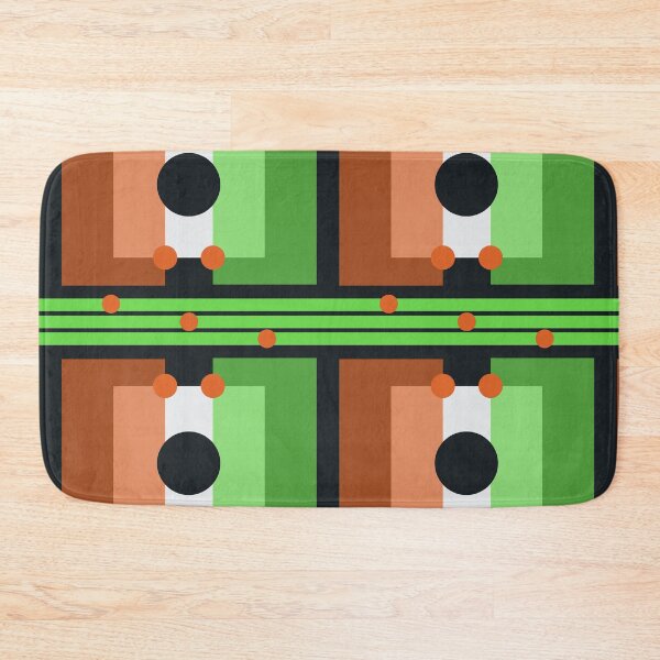 Item preview, E1VS - Green and Brown Sqaure Shapes Seamless Pattern designed and sold by CocoLuneDesigns.