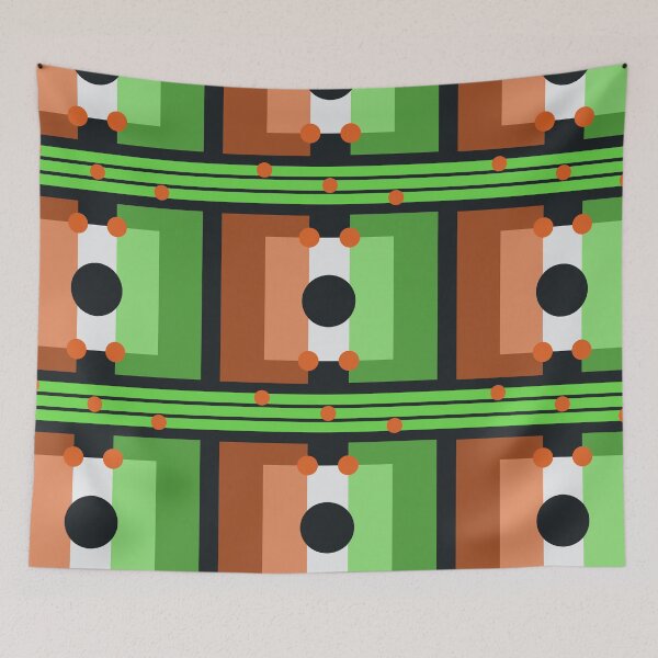 Item preview, E1VS - Green and Brown Sqaure Shapes Seamless Pattern designed and sold by CocoLuneDesigns.