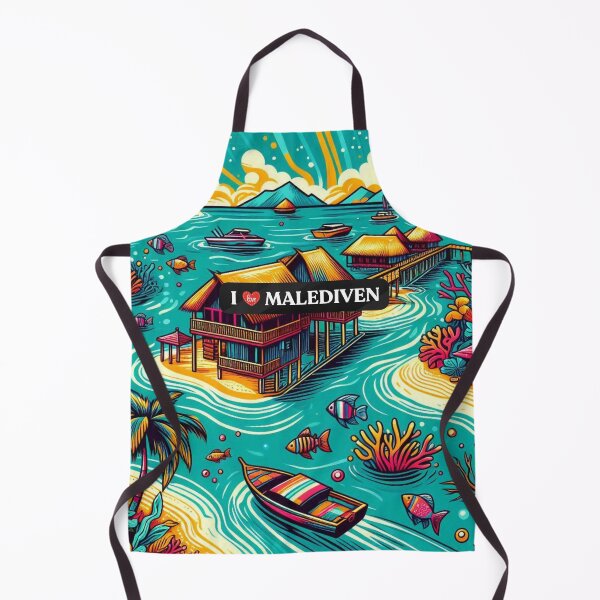 Item preview, Maldives Islands Comic Style Design – Perfect for Beach Lovers, Travel Fans & Vacation Accessories designed and sold by knalpot-design.
