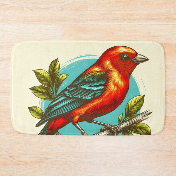 Item preview, Flame-colored Tanager 5 designed and sold by theAVIARY7.