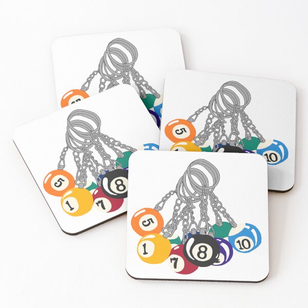 Item preview, pool balls key chain designed and sold by deepfriedbeens.