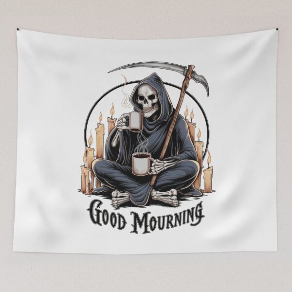 Item preview, Good Mourning Coffee Break with Grim Reaper designed and sold by Moad Fahim.