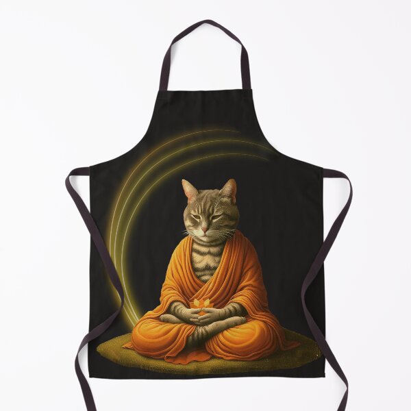 Item preview, Buddhist cat meditating with lotus designed and sold by FLIP-original.