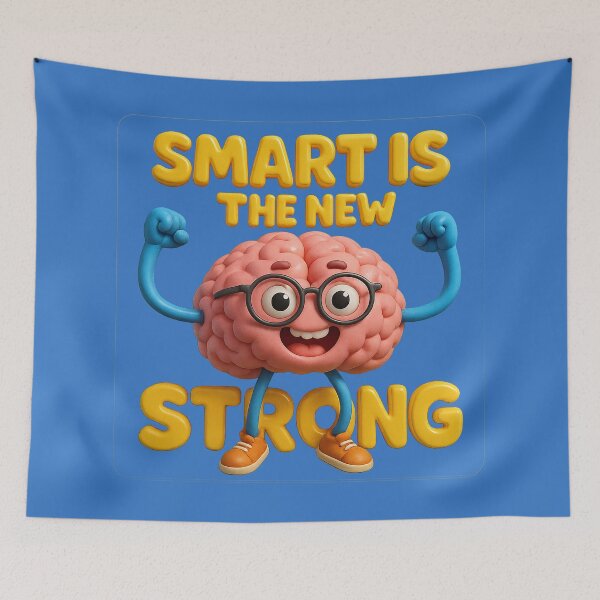 Item preview, Intelligence is the new strength – Humorous brain design designed and sold by Girih.