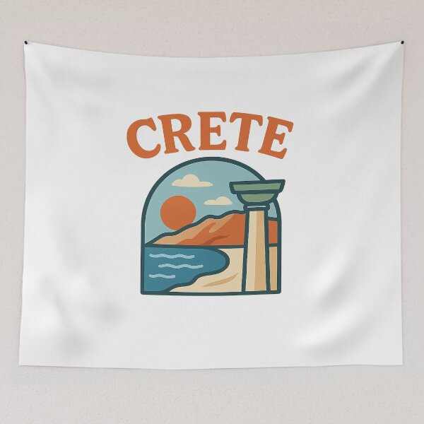 Item preview, Crete Minoan Heritage – Retro Island Dream designed and sold by ALITOPRINCE.